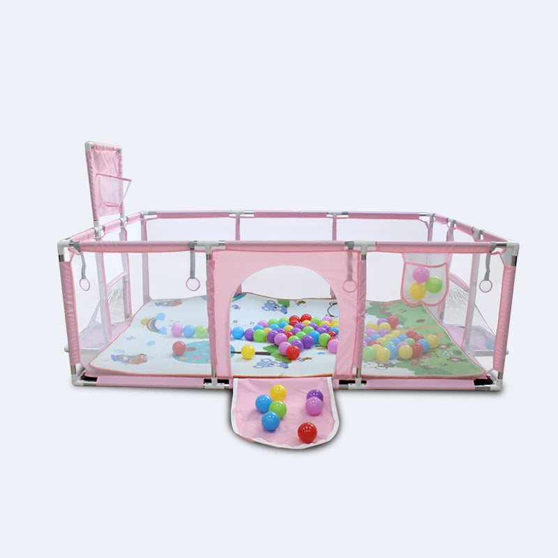 Playpens for Baby with Pull Rings Indoor Baby Playground Kids Balls Pool  Activity Fence Baby Games Park Child Safety Barrier