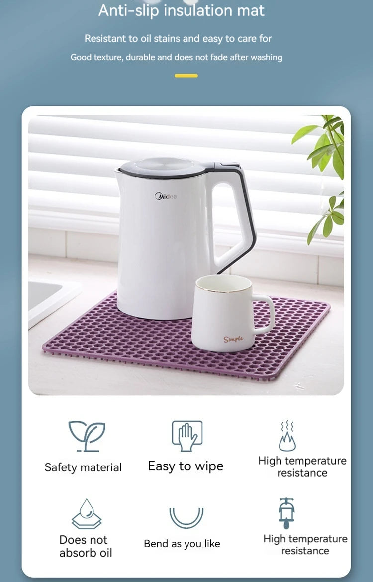 Silicone Sink Protector, Heat Resistant Non-slip Dishwasher Suitable, Large Mat for Bottom of Farmhouse Kitchen Stainless Steel Sink