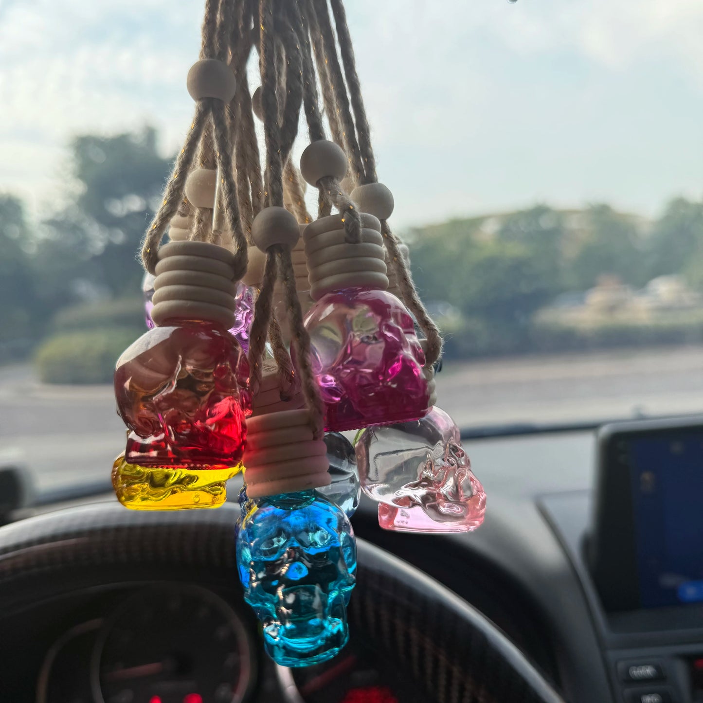 Little Kaizi *Skull Shape *Scented Car Air Freshener - Long-Lasting Car Diffuser - Lasts 60+ Days-A scent that men and tough guy