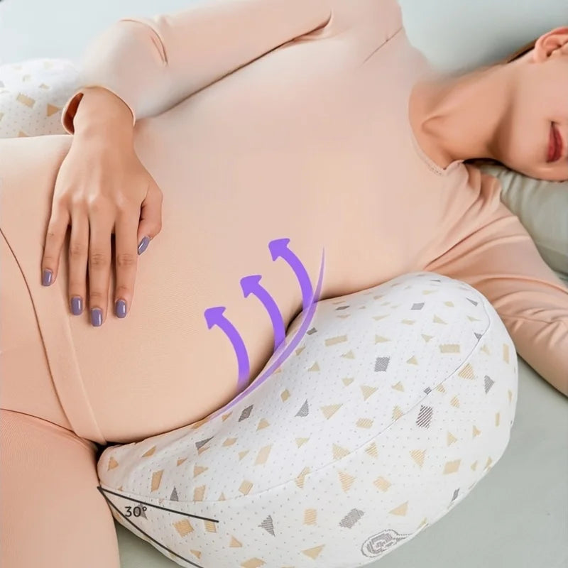 1pc SoftTouch Adjustable Pregnancy Pillow U Shaped Full Body Support Cushion with Removable Cover Portable Back Support for Side