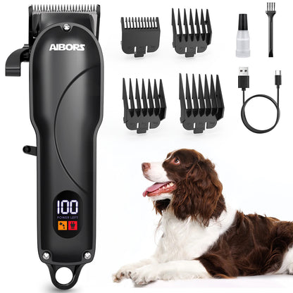 Black Dog Cat Clippers, Home Professional Cordless Cat Grooming Tools for Dog Thick Coat Clippers