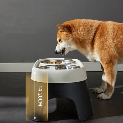 Dog Food Bowls Stainless Steel Dog Bowls, Double Bowl High Foot Leak Proof Pet Feeder Accessories