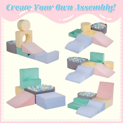 Climbing Toys for Toddlers 1-3 Foam Climb Blocks for Baby6-Piece Baby Climbing Crawling Toys Soft Foam Blocks Activity
