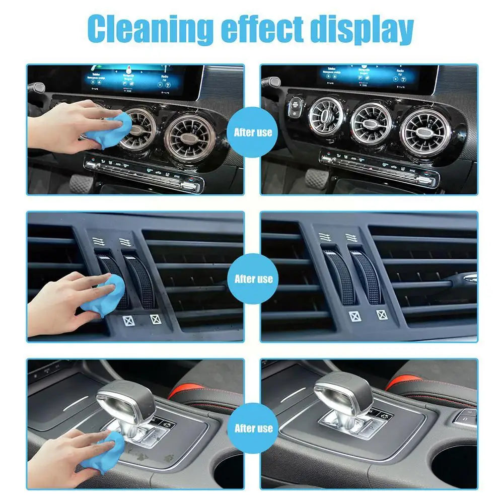 Car Cleaning Gel Putty Reusable Car Interior Detailing Mud Dust Computer Dust Cleaning Keyboard Remover Gel Auto Vent Clean H7U4