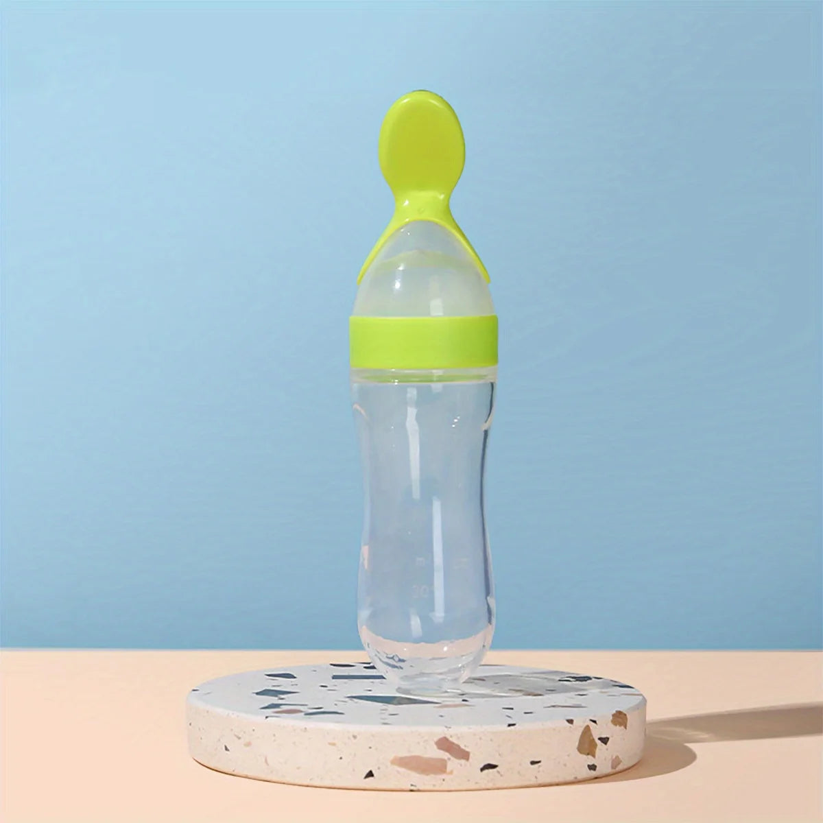 90ml/3oz Baby Silicone Spoon Feeder,Rice Paste Silicone Bottle,Squeeze Food Feeder for Infant-Perfect for Outside and Home