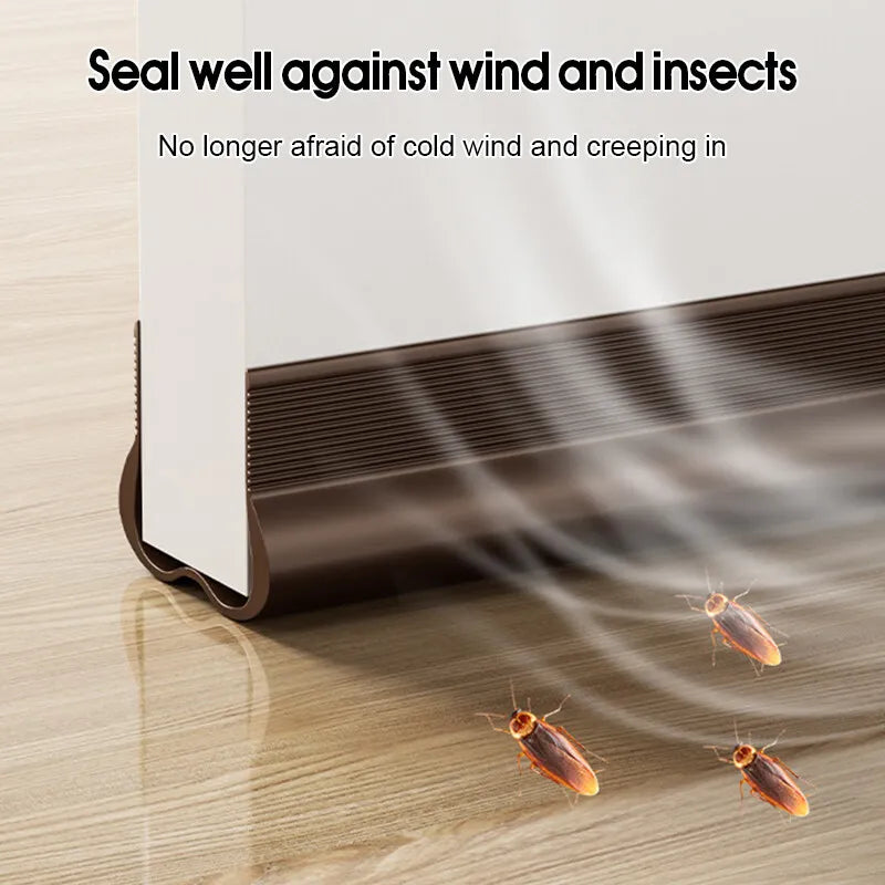 (2 Pcs) Under Door Draft Stopper, Under Door Blocker Size of Adjustable Size 93cm, Easy Install,Gap Filler, Reduces Air Draft, Noise & Sound, Door Seal for Improved Insulation