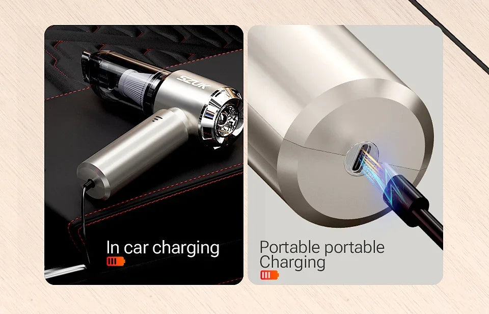 SZUK C012MAX 985000PA Car Vacuum Cleaner Portable Handheld Mini Vacuum Cleaner Cordless Powerful Car Cleaner Home Appliance