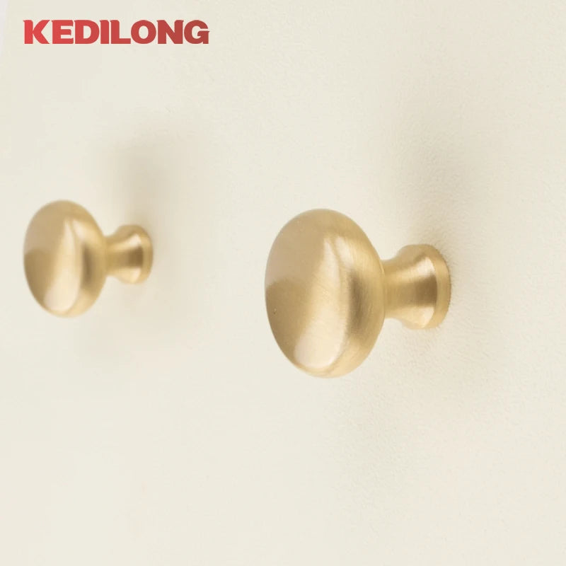 Cabinet Handles Brushed Brass Kitchen Knobs European style minimalist solid brass cabinet DIY pull handle classical luxury drawer gold knob cabinet door long handle