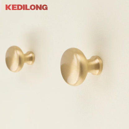 Cabinet Handles Brushed Brass Kitchen Knobs European style minimalist solid brass cabinet DIY pull handle classical luxury drawer gold knob cabinet door long handle