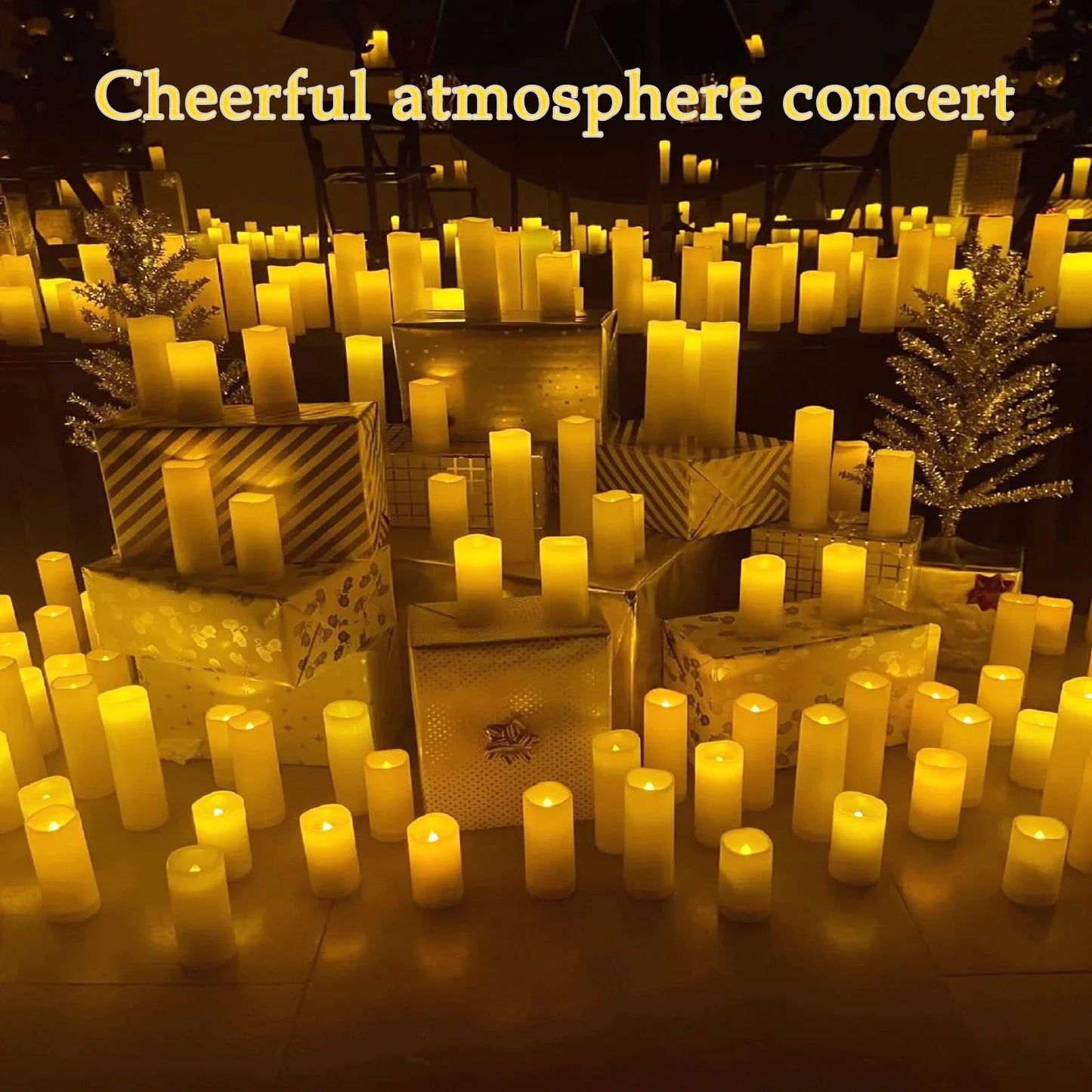 10-240pcs Battery Operated Flickering LED Pillar Candles with Remote and Timers Fake Flameless Candle for Wedding/Holiday Decor