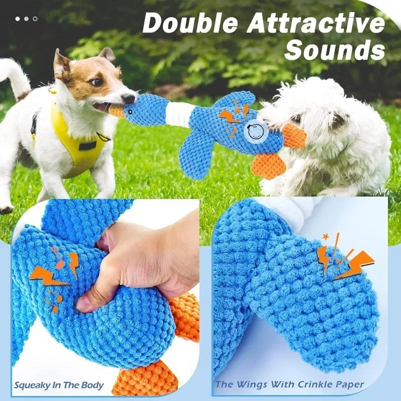 New pineapple velvet goose dog toy cat toy pet double color goose tough bite chew plush sound toy  pet supplies