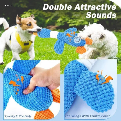 New pineapple velvet goose dog toy cat toy pet double color goose tough bite chew plush sound toy  pet supplies