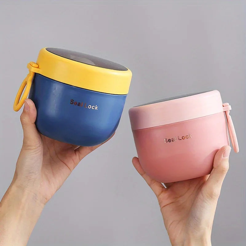 Stainless Steel Soup Cups Thermal Lunch Box Food Thermos Container with Spoon Insulated Bento Lunch Box for School Office