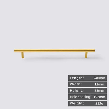 Cabinet Handles Brushed Brass Kitchen Knobs European style minimalist solid brass cabinet DIY pull handle classical luxury drawer gold knob cabinet door long handle