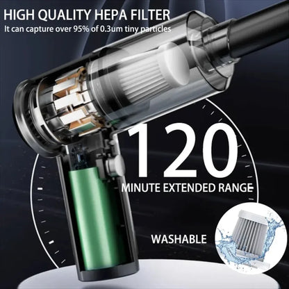 3-in-1 Vacuum Cleaner USB Charging Portable Suction And Blowing Function for Small Car And Household Use