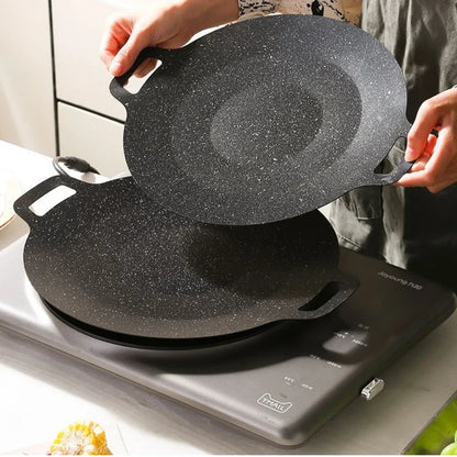 Roasting Round Pans Korean Aluminum Nonstick Grill Top Griddle Pan Bbq Fry Grill Outdoor Cast Iron Barbecue Griddles Grill Pans