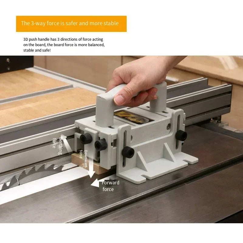 Push Block for Table Saws, Router Tables, Band Saws & Jointers - Cuts Safe - Easy to Assembly
