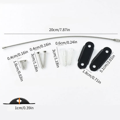 1Set Furniture Straps Baby Proofing Metal Anti Tip Furniture Anchors Kits Secure X90C