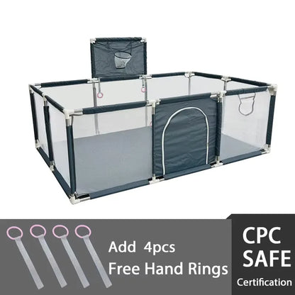 Playpens for Baby with Pull Rings Indoor Baby Playground Kids Balls Pool  Activity Fence Baby Games Park Child Safety Barrier