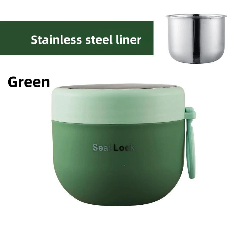 Stainless Steel Soup Cups Thermal Lunch Box Food Thermos Container with Spoon Insulated Bento Lunch Box for School Office