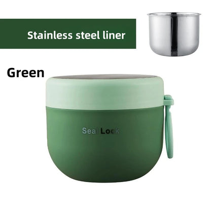 Stainless Steel Soup Cups Thermal Lunch Box Food Thermos Container with Spoon Insulated Bento Lunch Box for School Office