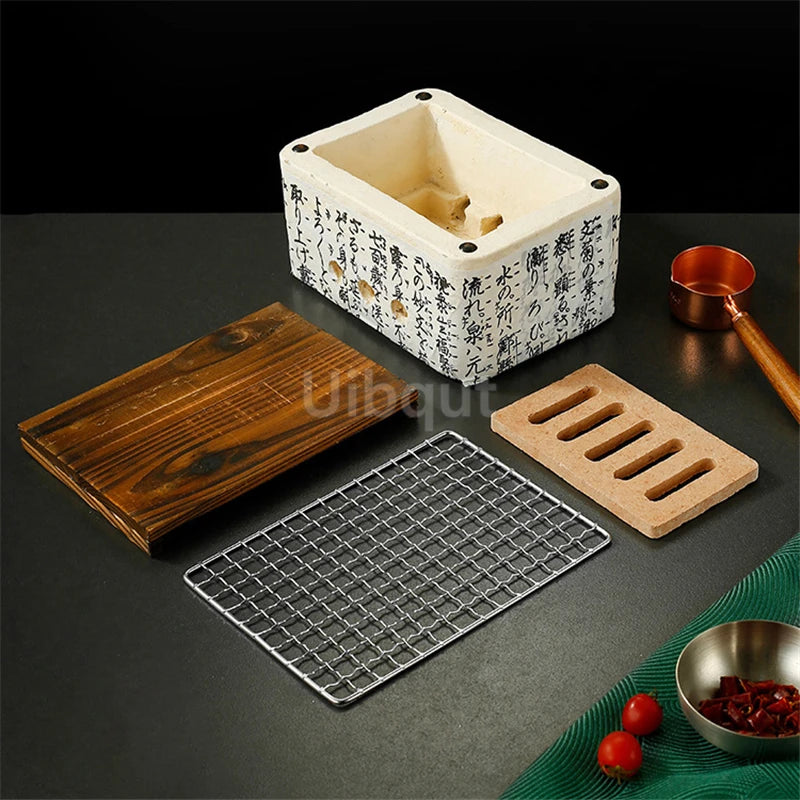 Portable Japanese Bbq Grill Korean Carbon Barbecue Grills Aluminium Alloy Indoor Outdoor Bbq Stove Barbecue Tools charcoal grill