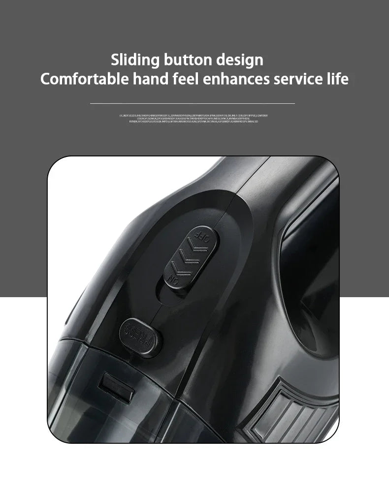 Wireless Car Vacuum Cleaner Portable Handheld - Dual Use for Home and Car Power Cord