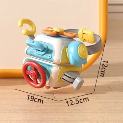Montessori Educational Activity Table Toy for Babies, Sensory Learning with Lights Music Sound, Early Development Toys for Kids