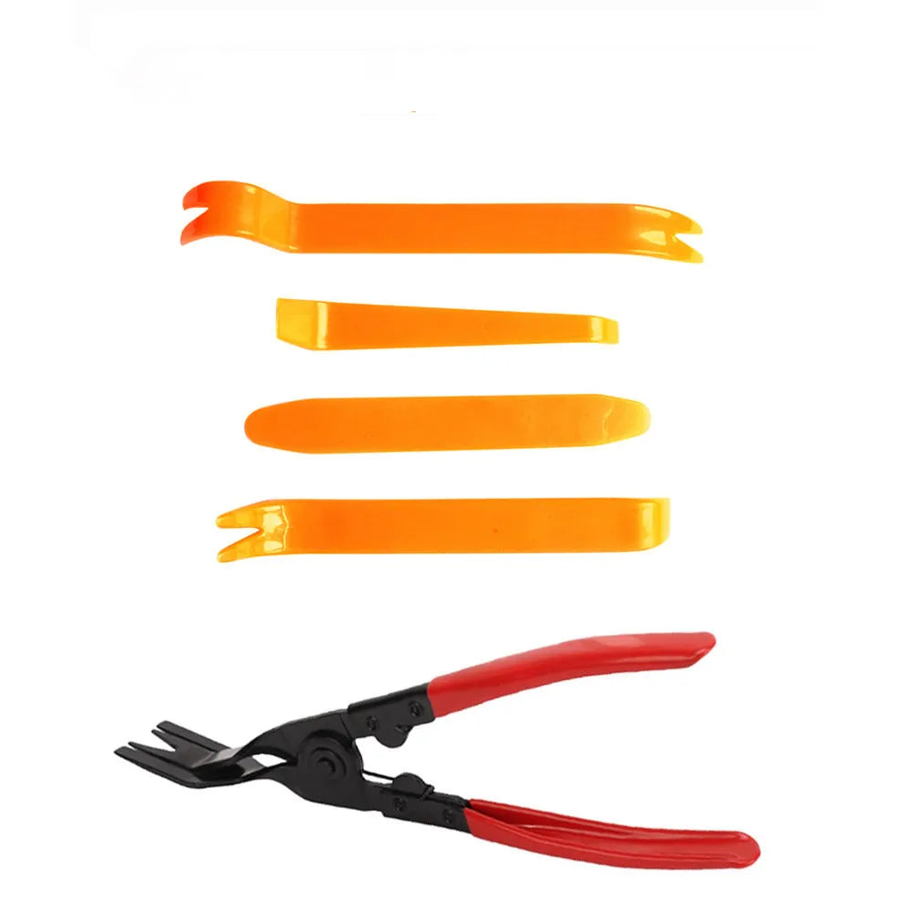 4pcs/Set Portable Car Panel Removal Tool Kit Nail Puller Radio Audio Door Pry Repair Clip Trim Dash Removal Installer Hand Tool