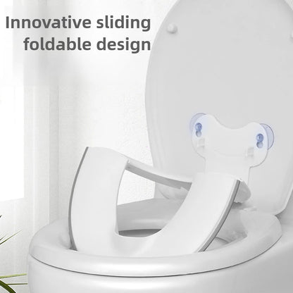 Foldable Toddler Toilet Seat, Portable Toilet Training Seats with Urine Barrier, Universal Family Toilet Seat with Suction Cups