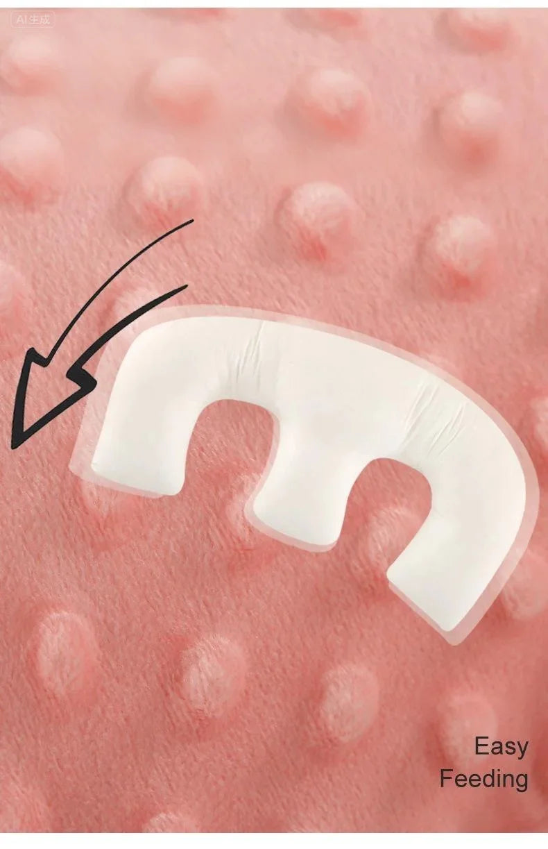 Baby Breastfeeding Pillow Doudou Velvet Multifunctional Pregnant Women Breastfeeding Artifact Pillow Slope Pillow Baby Pillow