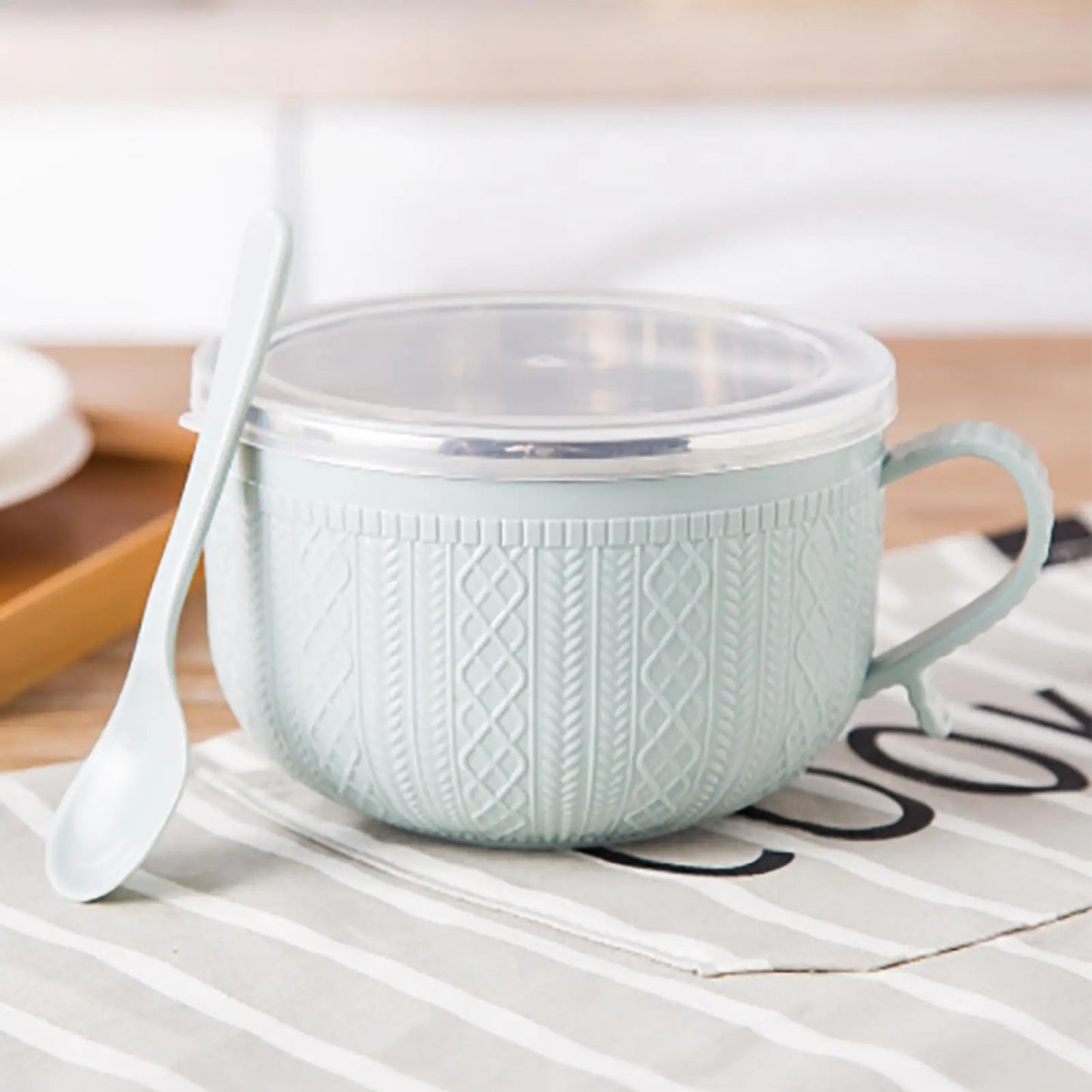 Large Soup Mug 25oz Cup Bowl with Lid Large Soup Mug Dinnerware for Travel Tea Christmas Cafe Oats Lunch Noodle Sandwich