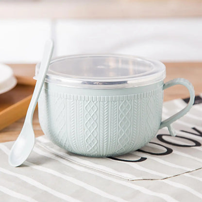 Large Soup Mug 25oz Cup Bowl with Lid Large Soup Mug Dinnerware for Travel Tea Christmas Cafe Oats Lunch Noodle Sandwich
