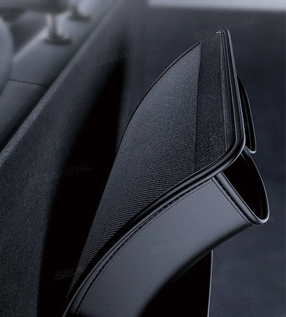 SEAMETAL Leatherette Car Trunk Organizer Large Capacity Seat Back Storage Bag with 4 Pockets Multifunction Use for Car Trunk SUV