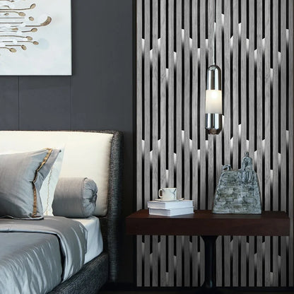 Wood Slat Wallpaper Peel and Stick Wood Grating Stripe Self-Adhesive Wallpaper Faux Wood Contact Paper Self Adhesive Home Decor