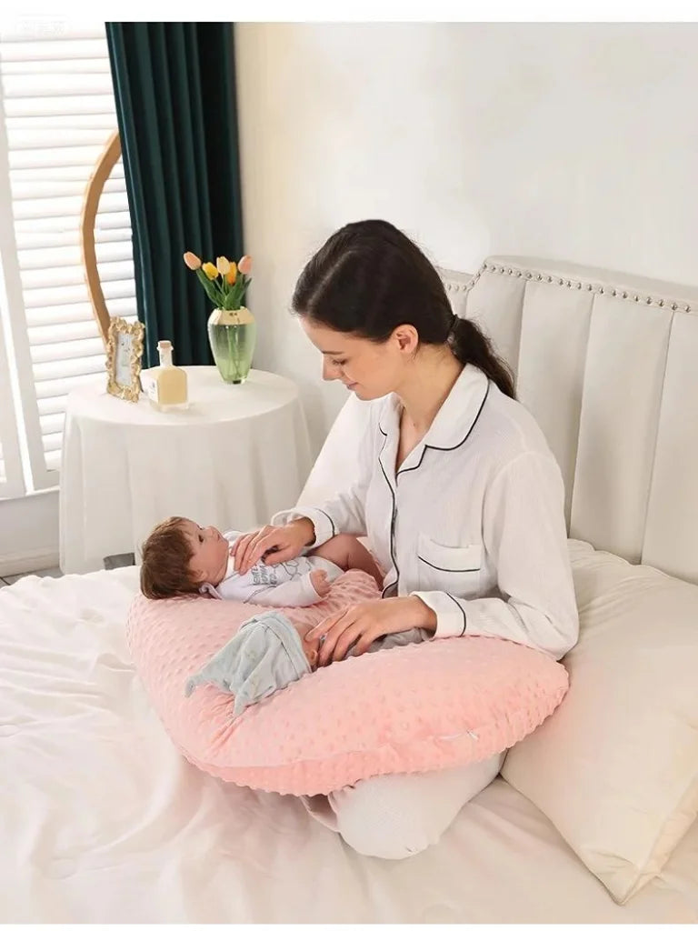 Baby Breastfeeding Pillow Doudou Velvet Multifunctional Pregnant Women Breastfeeding Artifact Pillow Slope Pillow Baby Pillow
