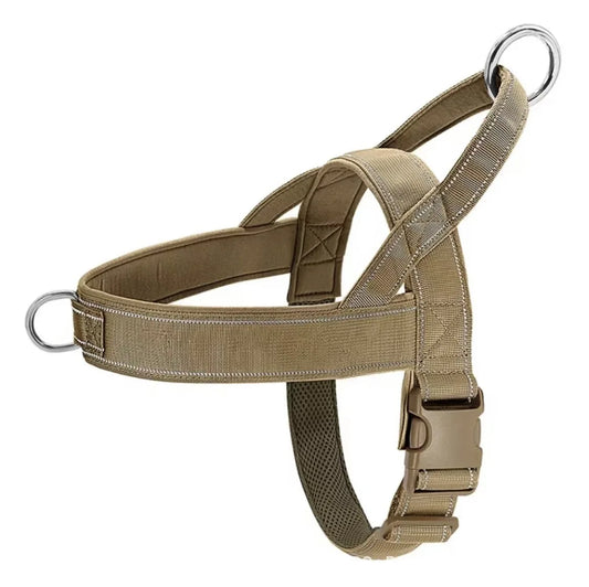 Dog Harness | Chafe Resistant Webbing, Adjustable Neck & Chest, and Heavy Duty D-Ring | Sturdy, Comfortable, Easy to Use