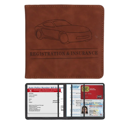 Men's Card Holder, Car Registration Vehicle License Insurance Card Holder Wallet