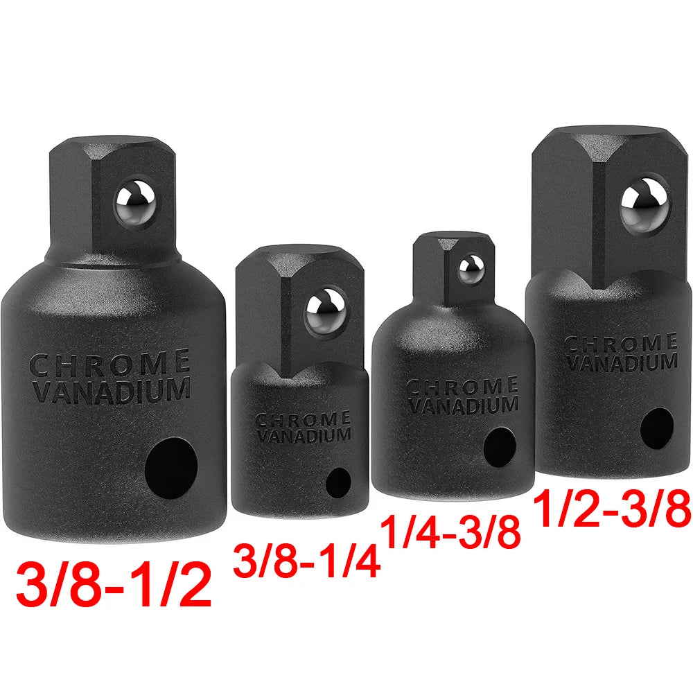 4/6/8/10 Impact Socket Wrench Adapter Set Professional 1/4 3/8 1/2 3/4 Inch Square Drive Adaptor Reducer Spanner Tool ﻿with Case
