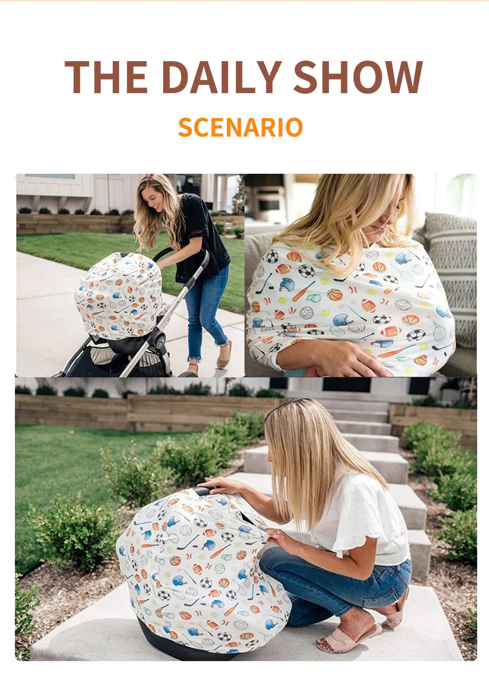 Happyflute Mum Universal Nursing Scarf Breastfeeding Privacy Cover Infant Car Seat & Stroller Baby Feeding Cover