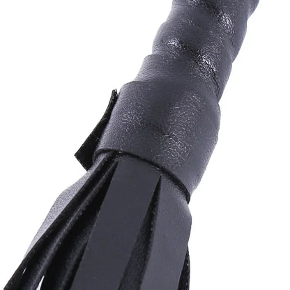 High Quality Pu Leather Pimp Whip Racing Riding Crop Party Flogger Hand Cuffs Queen Black Horse Riding Whip