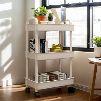 3/4-Tier Baby Diaper Caddy Cart Organizer,Mobile Nursery Storage Carts with Wheels,With 2 Dividers&14 Mesh Pockets Durable Metal Utility Cart for Nursery, Bedroom, Bathroom, Baby Essentials Organization