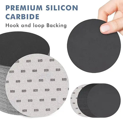 3/5/6inch Universal Dry and Wet Sanding Disc Sanding Paper Metal Polished Woodworking Tools Accessories Polishing Abrasive Discs