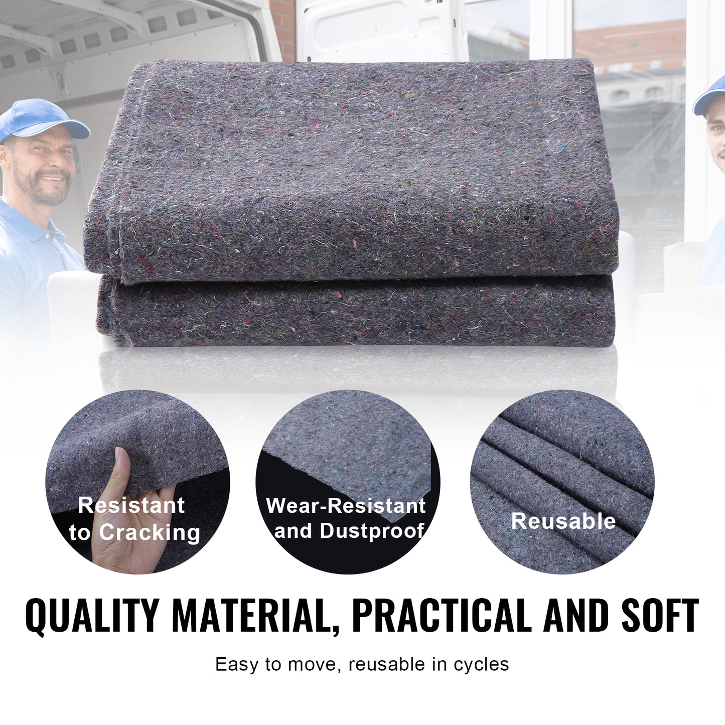 12/24 Pcs Pack Moving Blankets 54x72in Heavy Duty Padded Packing Blankets for Moving Shipping Protecting Furniture Professional Quilted Furniture Blankets for Moving Supplies