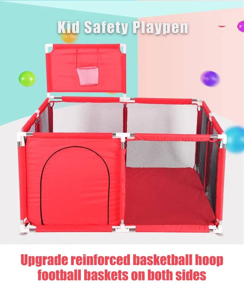 Playpens for Baby with Pull Rings Indoor Baby Playground Kids Balls Pool  Activity Fence Baby Games Park Child Safety Barrier