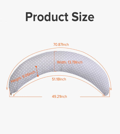 AnGku 70.9*51.2*13.8 Inches Pregnancy Pillow Removable Pillow for Pregnant Women 2PCS Nursing Pillow Breastfeeding Cushion