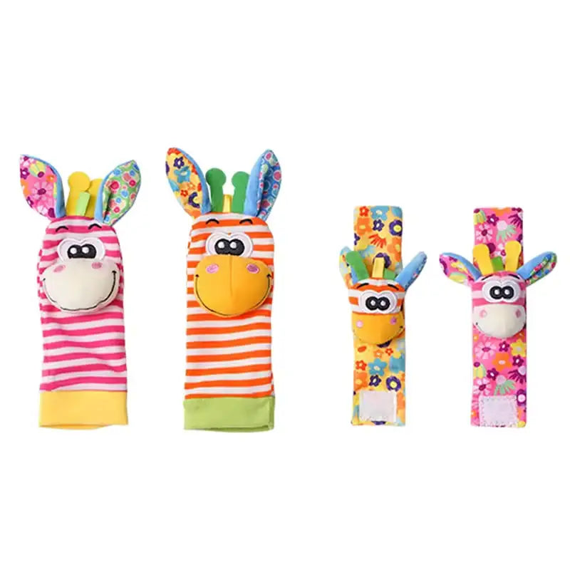 Baby Wrist Rattle Socks and Foot Finder Set, Perfect Baby Toys for 0-12 Months Newborn Boys and Girls As Shower Gifts