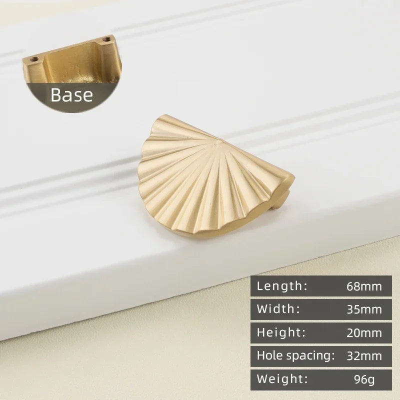 Cabinet Handles Brushed Brass Kitchen Knobs European style minimalist solid brass cabinet DIY pull handle classical luxury drawer gold knob cabinet door long handle