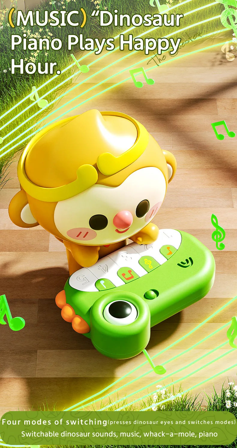 Montessori Educational Activity Table Toy for Babies, Sensory Learning with Lights Music Sound, Early Development Toys for Kids