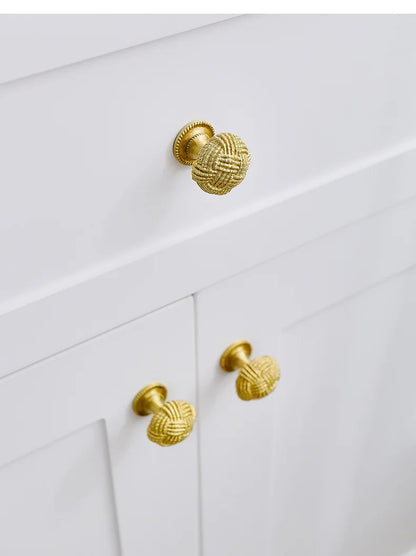 Cabinet Handles Brushed Brass Kitchen Knobs European style minimalist solid brass cabinet DIY pull handle classical luxury drawer gold knob cabinet door long handle